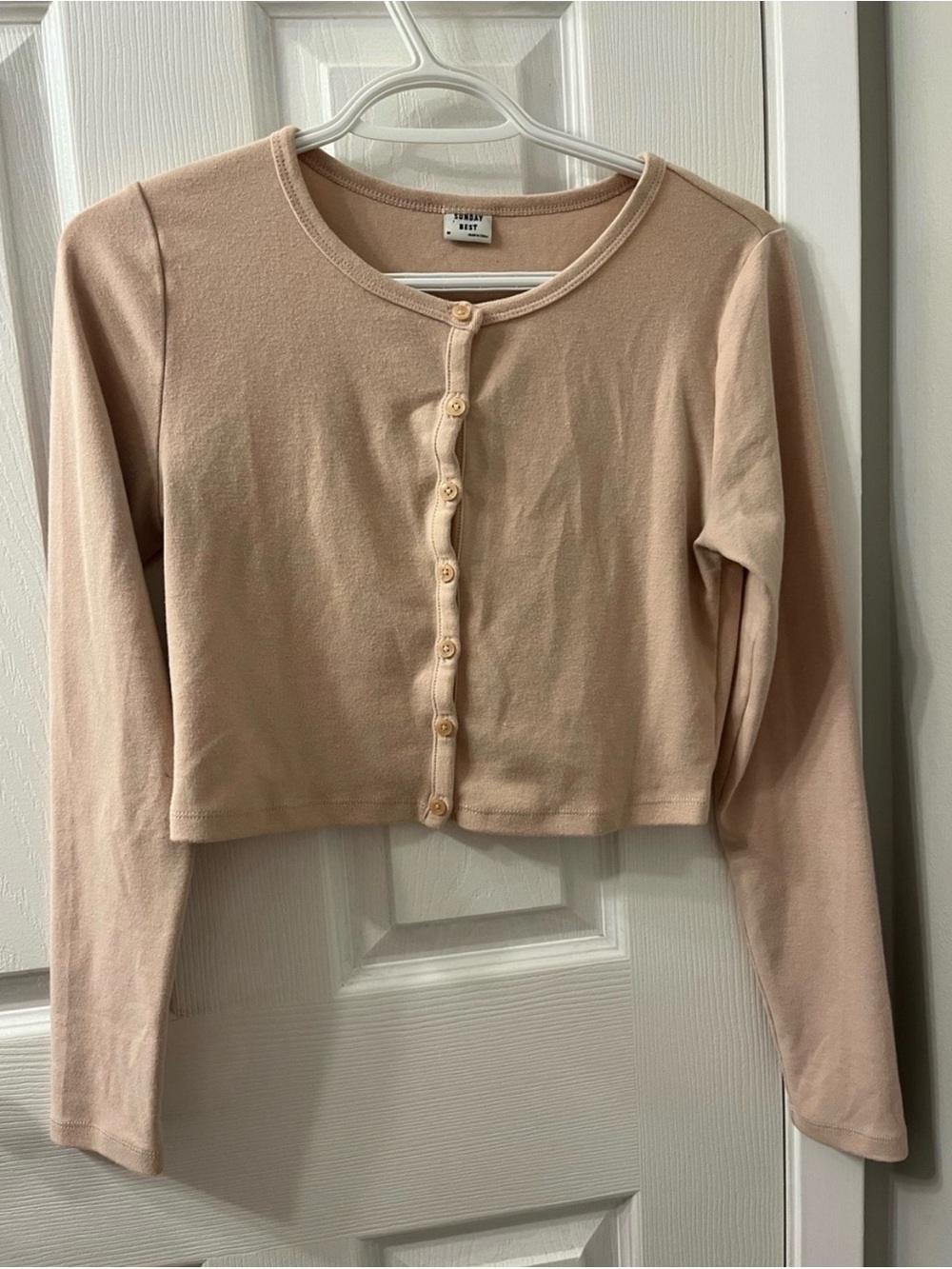 Aritzia Sunday Best BestHug Apple Cropped Cardigan Pink M